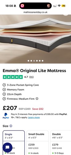 Emma original lite single - original,